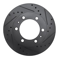 633-92069R Drilled/Slotted Brake Rotor [Black], 2009-2015 Lexus/Toyota/Scion, Position: Front Right
