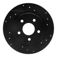 633-92112R Drilled/Slotted Brake Rotor [Black], 2014-2019 Suzuki, Position: Rear Right