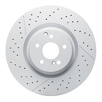 634-63179 GEOSPEC Drilled/Slotted Rotor [Coated], Fits Select Mercedes-Benz, Position: Rear