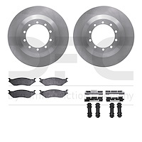 6412-54131 Brake Rotors with Ultimate-Duty Brake Pads Kit & Hardware, 1999-2004 Ford/Lincoln/Mercury/Mazda, Position: Front, Rea