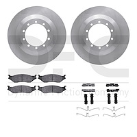 6412-54132 Brake Rotors with Ultimate-Duty Brake Pads Kit & Hardware, 2006-2019 Ford/Lincoln/Mercury/Mazda, Position: Rear, Fron