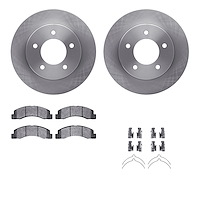 6412-54182 Brake Rotors with Ultimate-Duty Brake Pads Kit & Hardware, 1999-2005 Ford/Lincoln/Mercury/Mazda, Position: Front