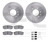 6412-92007 Brake Rotors with Ultimate-Duty Brake Pads Kit & Hardware, 2008-2014 Mitsubishi, Position: Rear