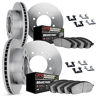 6414-54032 Brake Rotors with Ultimate-Duty Brake Pads Kit & Hardware, 1999-1999 Ford/Lincoln/Mercury/Mazda, Position: Front and