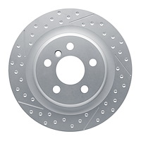 644-31158 GEOSPEC Dimpled & Slotted Rotor [Coated], 2017-2019 Mini, Position: Rear
