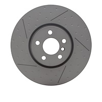 644-32019 GEOSPEC Dimpled & Slotted Rotor [Coated], 2015-2019 Mini, Position: Front