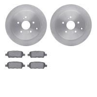 6502-01074 Brake Rotors w/5000 Advanced Brake Pads Kit, 2009-2017 Suzuki, Position: Rear