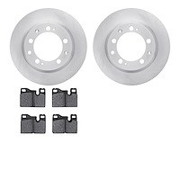 6502-02032 Brake Rotors w/5000 Advanced Brake Pads Kit, 1977-1988 Porsche, Position: Rear
