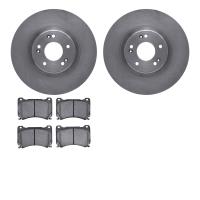 6502-03273 Brake Rotors w/5000 Advanced Brake Pads Kit, 2009-2014 Kia/Hyundai/Genesis, Position: Front