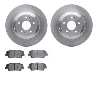 6502-03294 Brake Rotors w/5000 Advanced Brake Pads Kit, 2010-2016 Kia/Hyundai/Genesis, Position: Rear