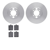 6502-20032 Brake Rotors w/5000 Advanced Brake Pads Kit, 1962-1967 Jaguar, Position: Rear