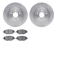 6502-20091 Brake Rotors w/5000 Advanced Brake Pads Kit, 2001-2008 Multiple Makes/Models, Position: Front