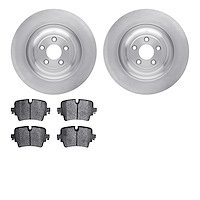 6502-20144 Brake Rotors w/5000 Advanced Brake Pads Kit, 2014-2021 Jaguar, Position: Rear