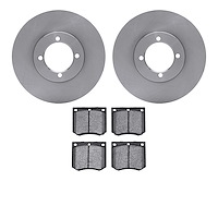 6502-22016 Brake Rotors w/5000 Advanced Brake Pads Kit, 1976-1979 Lotus, Position: Front