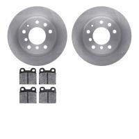 6502-31153 Brake Rotors w/5000 Advanced Brake Pads Kit, 1969-1978 BMW, Position: Rear