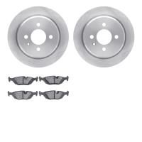6502-31215 Brake Rotors w/5000 Advanced Brake Pads Kit, 1984-1991 BMW, Position: Rear
