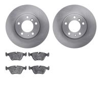 6502-31221 Brake Rotors w/5000 Advanced Brake Pads Kit, 1987-1995 BMW, Position: Front