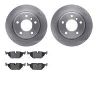 6502-31246 Brake Rotors w/5000 Advanced Brake Pads Kit, 1991-1999 BMW, Position: Rear