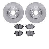 6502-32114 Brake Rotors w/5000 Advanced Brake Pads Kit, Fits Select Mini, Position: Front