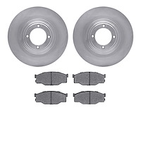 6502-37023 Brake Rotors w/5000 Advanced Brake Pads Kit, 1983-1990 GM, Position: Front