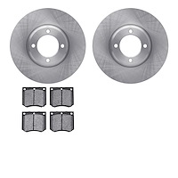 6502-56104 Brake Rotors w/5000 Advanced Brake Pads Kit, 1970-1986 Multiple Makes/Models, Position: Front