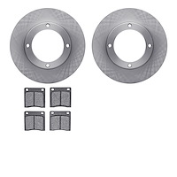 6502-59093 Brake Rotors w/5000 Advanced Brake Pads Kit, 1973-1974 Acura/Honda, Position: Front