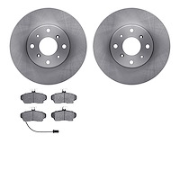 6502-60001 Brake Rotors w/5000 Advanced Brake Pads Kit, 1987-1991 Sterling, Position: Front
