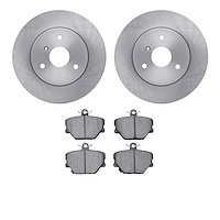 6502-63404 Brake Rotors w/5000 Advanced Brake Pads Kit, 2005-2016 Smart, Position: Front