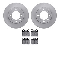 6502-65026 Brake Rotors w/5000 Advanced Brake Pads Kit, 1969-1987 GM, Position: Rear