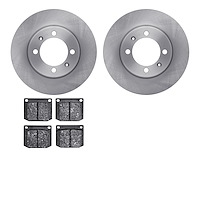 6502-65040 Brake Rotors w/5000 Advanced Brake Pads Kit, 1981-1987 GM, Position: Front