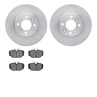 6502-65058 Brake Rotors w/5000 Advanced Brake Pads Kit, 1987-1993 GM, Position: Front