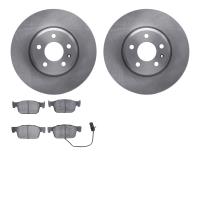 6502-73455 Brake Rotors w/5000 Advanced Brake Pads Kit, Fits Select Audi/Volkswagen, Position: Front