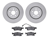 6502-79024 Brake Rotors w/5000 Advanced Brake Pads Kit, Fits Select Maserati, Position: Front