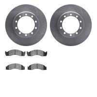 6502-99272 Brake Rotors w/5000 Advanced Brake Pads Kit, 1988-1998 Ford/Lincoln/Mercury/Mazda, Position: Rear, Front