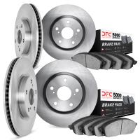 6504-31059 Brake Rotors w/5000 Advanced Brake Pads Kit, 2012-2019 BMW, Position: Front and Rear