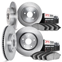 6504-92035 Brake Rotors w/5000 Advanced Brake Pads Kit, 2012-2017 Mercedes-Benz, Position: Front and Rear
