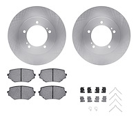 6512-01067 Brake Rotors w/5000 Advanced Brake Pads Kit with Hardware, 1999-2008 Multiple Makes/Models, Position: Front