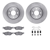 6512-07021 Brake Rotors w/5000 Advanced Brake Pads Kit with Hardware, 2012-2019 Mopar, Position: Front