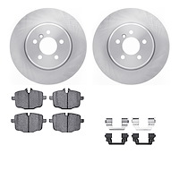 6512-31539 Brake Rotors w/5000 Advanced Brake Pads Kit with Hardware, 2011-2019 BMW, Position: Rear