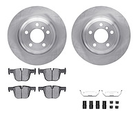 6512-31564 Brake Rotors w/5000 Advanced Brake Pads Kit with Hardware, 2012-2020 BMW, Position: Rear