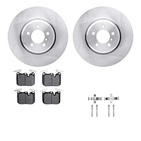 6512-31582 Brake Rotors w/5000 Advanced Brake Pads Kit with Hardware, 2013-2020 BMW, Position: Front