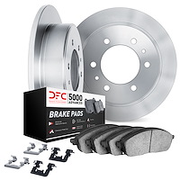6512-37008 Brake Rotors w/5000 Advanced Brake Pads Kit with Hardware, 1981-1983 GM, Position: Front