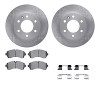 6512-40267 Brake Rotors w/5000 Advanced Brake Pads Kit with Hardware, 2007-2021 Multiple Makes/Models, Position: Front