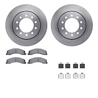 6512-40474 Brake Rotors w/5000 Advanced Brake Pads Kit with Hardware, 2008-2021 Multiple Makes/Models, Position: Front