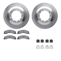 6512-40508 Brake Rotors w/5000 Advanced Brake Pads Kit with Hardware, 2008-2021 Multiple Makes/Models, Position: Rear