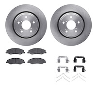 6512-59444 Brake Rotors w/5000 Advanced Brake Pads Kit with Hardware, Fits Select Acura/Honda, Position: Front