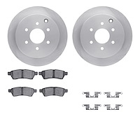 6512-67483 Brake Rotors w/5000 Advanced Brake Pads Kit with Hardware, Fits Select Multiple Makes/Models, Position: Rear