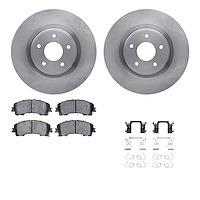 6512-67529 Brake Rotors w/5000 Advanced Brake Pads Kit with Hardware, Fits Select Infiniti/Nissan, Position: Front