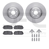 6512-73453 Brake Rotors w/5000 Advanced Brake Pads Kit with Hardware, Fits Select Audi/Volkswagen, Position: Front