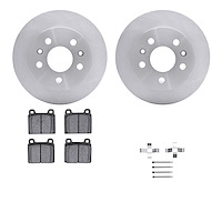 6512-74391 Brake Rotors w/5000 Advanced Brake Pads Kit with Hardware, 1972-1978 Audi/Volkswagen, Position: Front